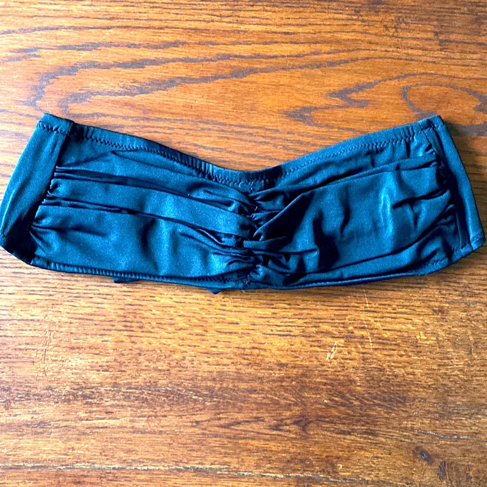 J. Crew Black Bandeau Swim Top